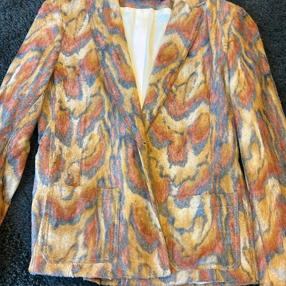 Multicolor Abstract Women's Jacket - Picture 6 of 6